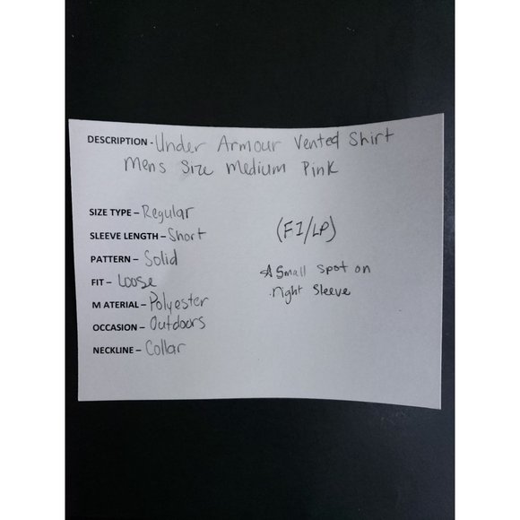 Under Armour Men's Size Medium Vented Shirt Pink - Picture 8 of 9